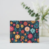 Carte Postale Éclatement floral coloré (Debout devant)