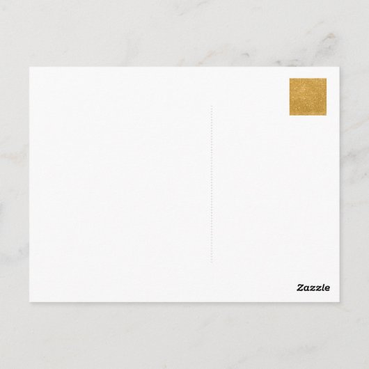 Carte Postale Éclats de Parties scintillant d'or (Dos)