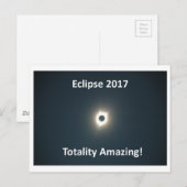 Carte Postale Eclipse 2017 - Totalité Extraordinaire - Image ori (Devant / Derrière)