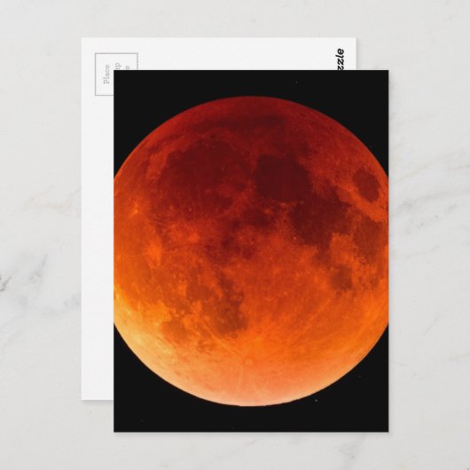 Carte Postale Éclipse de la lune de sang (Devant / Derrière)