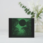 Carte postale Eclipse Forêt Sombre, Vert (Debout devant)