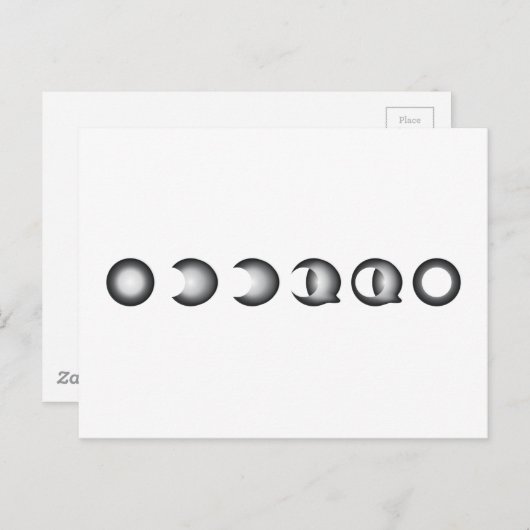 Carte Postale éclipse lunaire (Devant / Derrière)