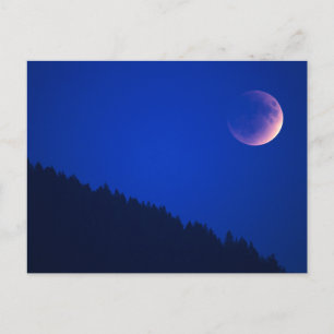 Carte Postale Éclipse lunaire au-dessus de la forêt   Zoug, Suis