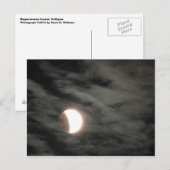 Carte Postale Éclipse lunaire avec nuages (Devant / Derrière)