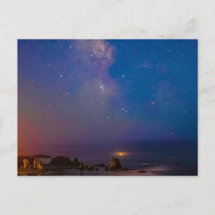 Carte Postale Éclipse lunaire & Voie lactée   Bandon Beach, Oreg