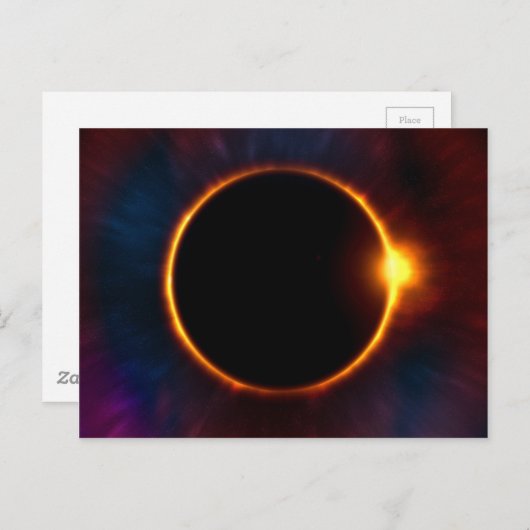 Carte Postale Eclipse Lune Soleil Twilight (Devant / Derrière)