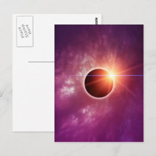 Carte Postale Éclipse solaire (Devant / Derrière)