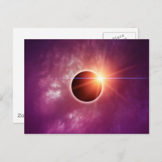 Carte Postale Éclipse solaire (Devant / Derrière)