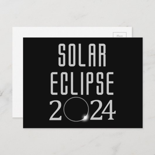 Carte postale Eclipse Solaire 2024 (Devant / Derrière)