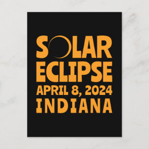 Carte Postale Éclipse solaire 2024 Indiana