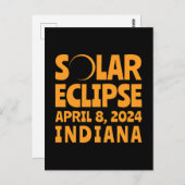 Carte Postale Éclipse solaire 2024 Indiana (Devant / Derrière)
