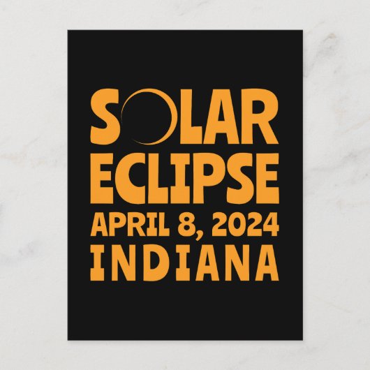 Carte Postale Éclipse solaire 2024 Indiana (Devant)