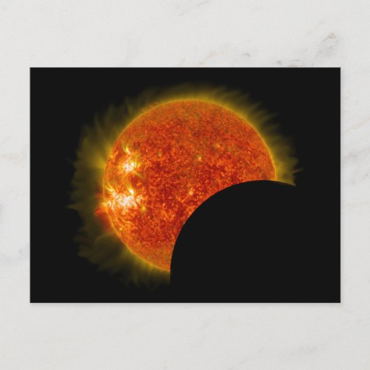 Carte Postale Éclipse solaire en cours (Devant)