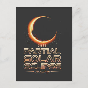Carte Postale Éclipse solaire partielle New Jersey 2025