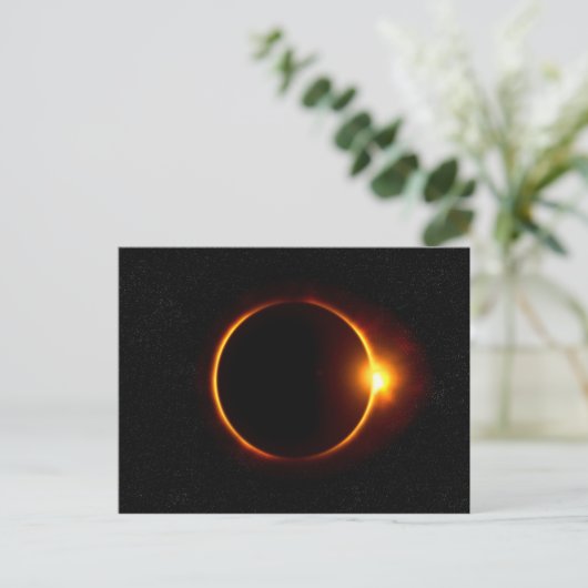 Carte Postale Éclipse solaire Sun foncé et lune (Debout devant)