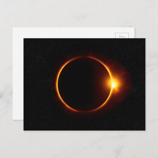 Carte Postale Éclipse solaire Sun foncé et lune (Devant / Derrière)