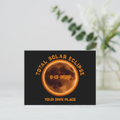 Carte Postale Éclipse solaire totale 12 août 2026 (Debout devant)