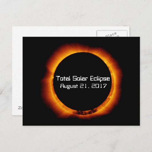 Carte Postale Éclipse solaire totale 2017 (Devant / Derrière)