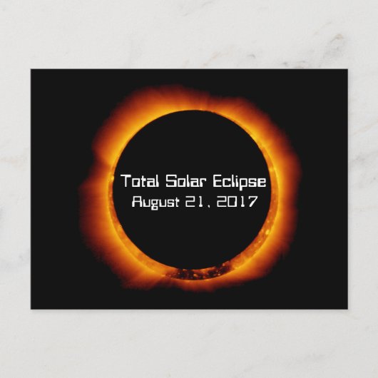 Carte Postale Éclipse solaire totale 2017 (Devant)