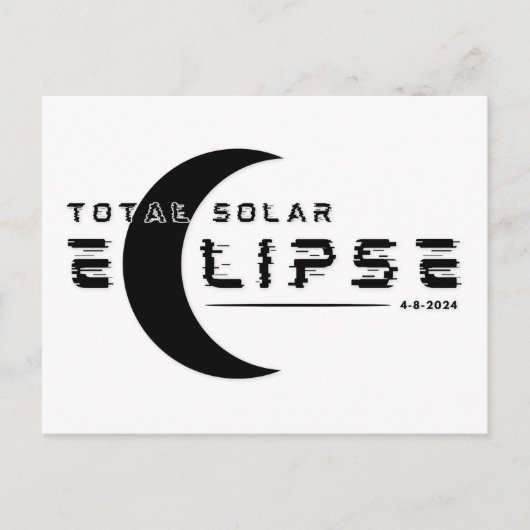 CARTE POSTALE ÉCLIPSE SOLAIRE TOTALE 2024 (Devant)