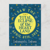 Carte Postale Éclipse Solaire Totale 8 Avril 2024 Souvenir Perso (Devant)