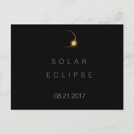 Carte Postale Éclipse solaire totale américaine 2017 (Devant)