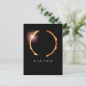 Carte Postale Éclipse Solaire Totale Dim 8 Avril 2024 (Debout devant)