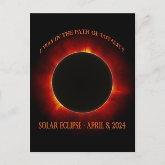 Carte Postale Éclipse solaire totale personnalisée (Devant)