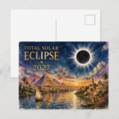Carte Postale Éclipse totale de soleil 2027 Égypte (Devant / Derrière)