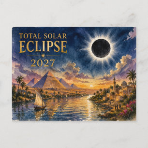 Carte Postale Éclipse totale de soleil 2027 Égypte