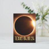 Carte Postale Éclipse totale Texas 2024 Éclipse solaire de total (Debout devant)