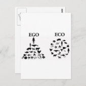 Carte Postale Eco contre Ego (Devant / Derrière)