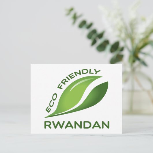 Carte Postale Eco Friendly Rwandan. (Debout devant)