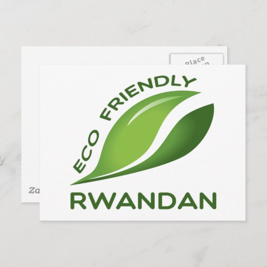Carte Postale Eco Friendly Rwandan. (Devant / Derrière)