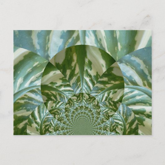 Carte Postale Eco Green Camo Kaleidoscope Art Design d'impressio (Devant)