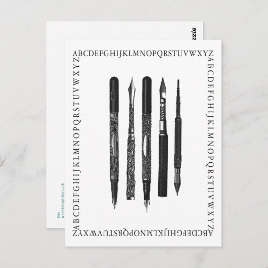 Carte Postale École Alphabet (Devant / Derrière)