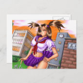 Carte Postale École Anime fille Nikki (Devant / Derrière)
