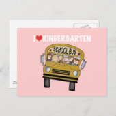 Carte Postale École Bus Love maternelle (Devant / Derrière)
