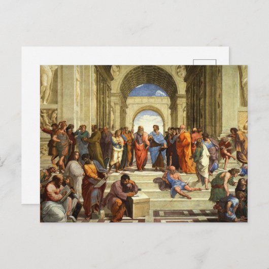 Carte Postale École d'Athènes (Devant / Derrière)