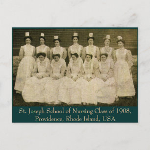 Carte Postale École d'infirmières St Joseph, promotion 1908