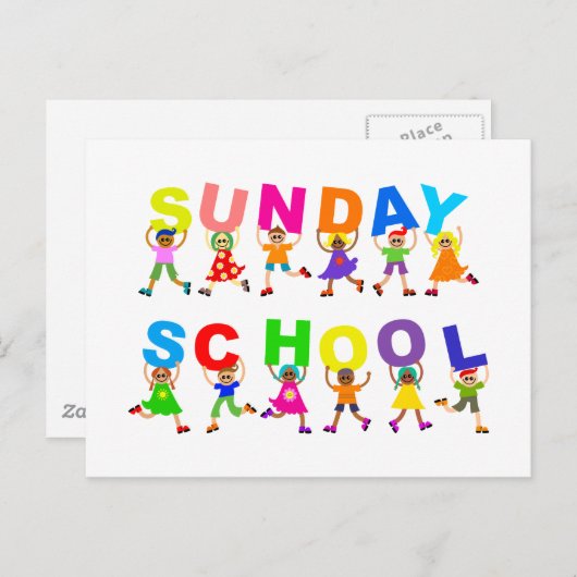 Carte Postale École du dimanche (Devant / Derrière)