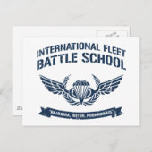 Carte Postale École internationale de combat de la flotte Ender (Devant / Derrière)