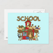 Carte Postale École - T-shirts et cadeaux Giraffe (Devant / Derrière)