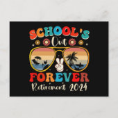 Carte Postale Écoles Out Forever Retraité Enseignant Jour Dernie (Devant)