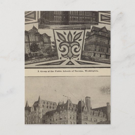 Carte Postale Écoles, Tacoma, Laver (Devant)
