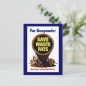 Carte Postale Économiser Les Graisses De Déchets ~ Pour La Poudr (Debout devant)