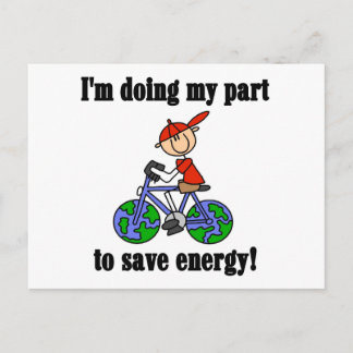 Carte Postale Économisez de l'énergie Tshirts De l'environnement