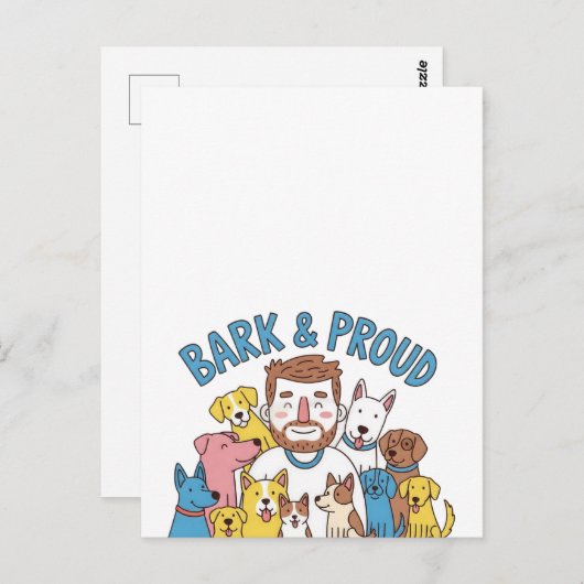 Carte Postale Écorce et Fête des pères fière (Devant / Derrière)