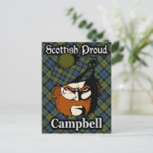 Carte postale écossaise Campbell Tartan (Debout devant)