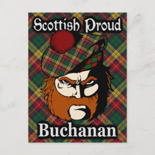 Carte postale écossaise Clan Buchanan Tartan